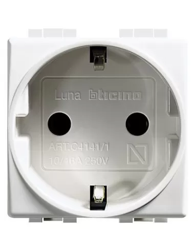Bticino luna unel socket 2p t 16a c4141